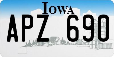 IA license plate APZ690