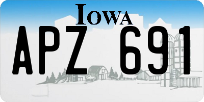 IA license plate APZ691