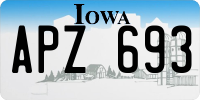 IA license plate APZ693