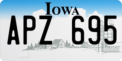 IA license plate APZ695