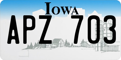 IA license plate APZ703