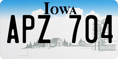 IA license plate APZ704