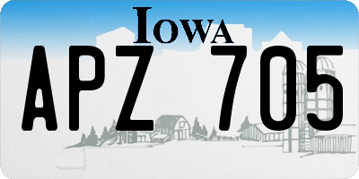 IA license plate APZ705