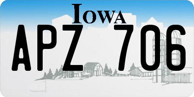 IA license plate APZ706