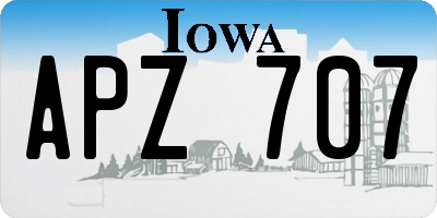 IA license plate APZ707