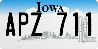 IA license plate APZ711