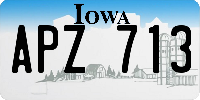 IA license plate APZ713