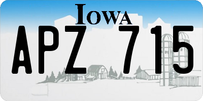 IA license plate APZ715