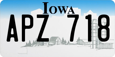 IA license plate APZ718