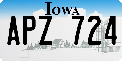 IA license plate APZ724