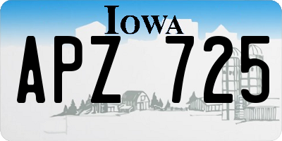 IA license plate APZ725