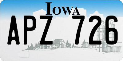 IA license plate APZ726