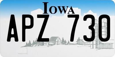 IA license plate APZ730