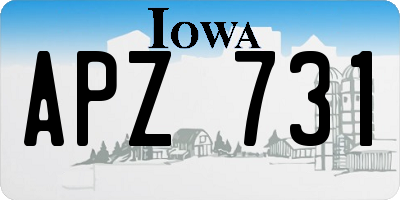 IA license plate APZ731