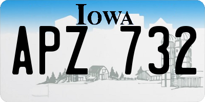 IA license plate APZ732