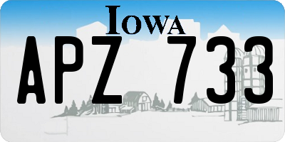 IA license plate APZ733