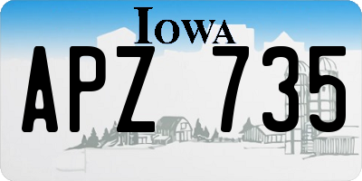 IA license plate APZ735
