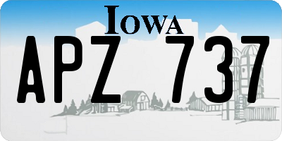 IA license plate APZ737