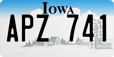 IA license plate APZ741