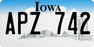 IA license plate APZ742
