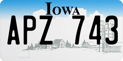 IA license plate APZ743