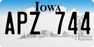 IA license plate APZ744