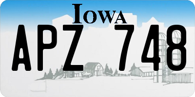IA license plate APZ748