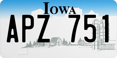 IA license plate APZ751