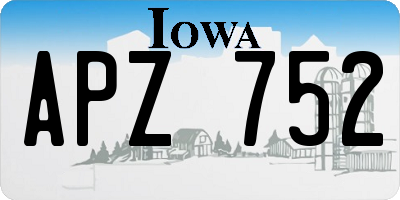 IA license plate APZ752