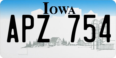 IA license plate APZ754