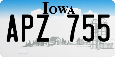 IA license plate APZ755