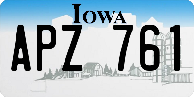 IA license plate APZ761