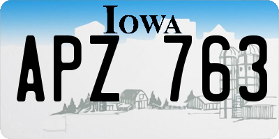 IA license plate APZ763