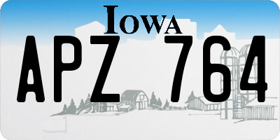 IA license plate APZ764