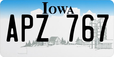 IA license plate APZ767