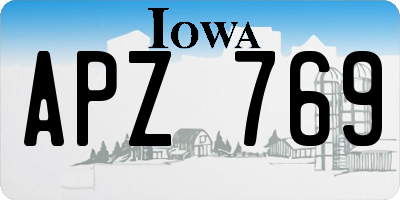 IA license plate APZ769