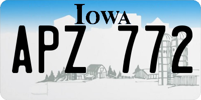 IA license plate APZ772