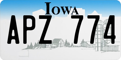 IA license plate APZ774