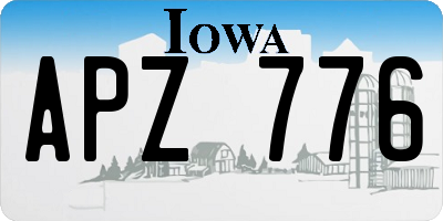 IA license plate APZ776