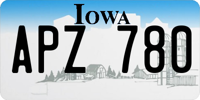 IA license plate APZ780