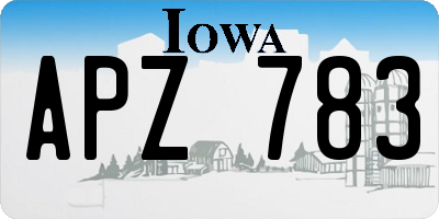 IA license plate APZ783