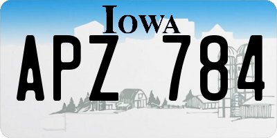 IA license plate APZ784