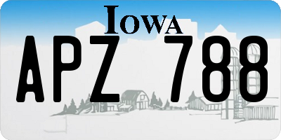 IA license plate APZ788