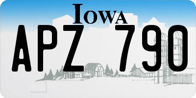 IA license plate APZ790