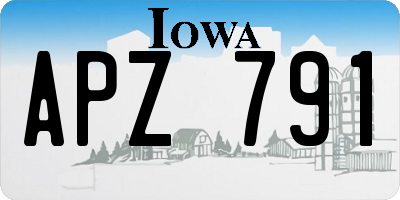 IA license plate APZ791