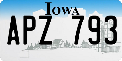 IA license plate APZ793