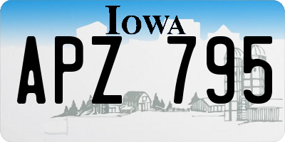 IA license plate APZ795