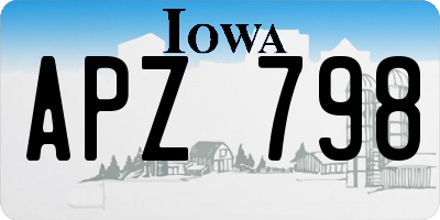 IA license plate APZ798