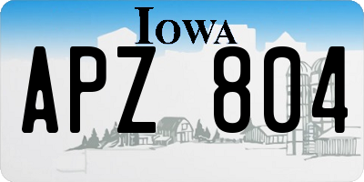 IA license plate APZ804