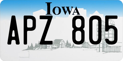 IA license plate APZ805